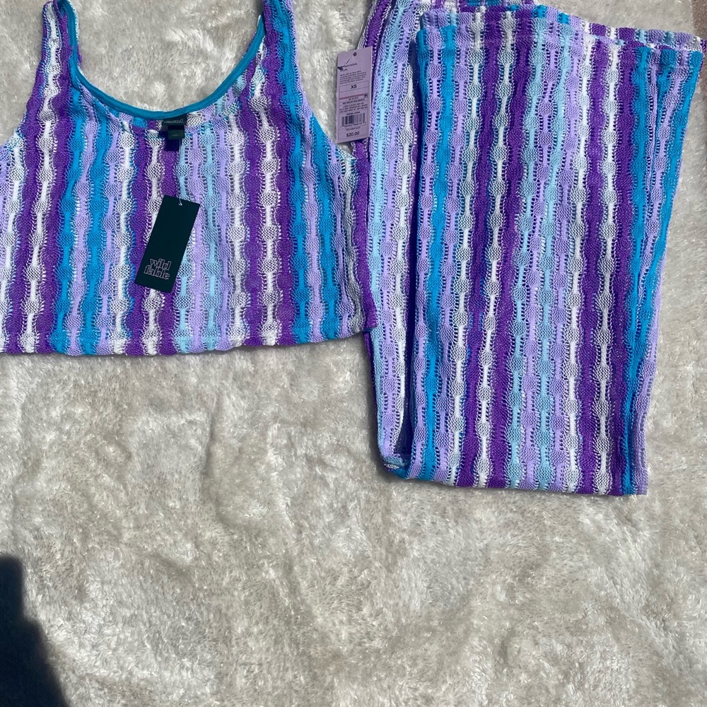 Crochet knit swimwear set